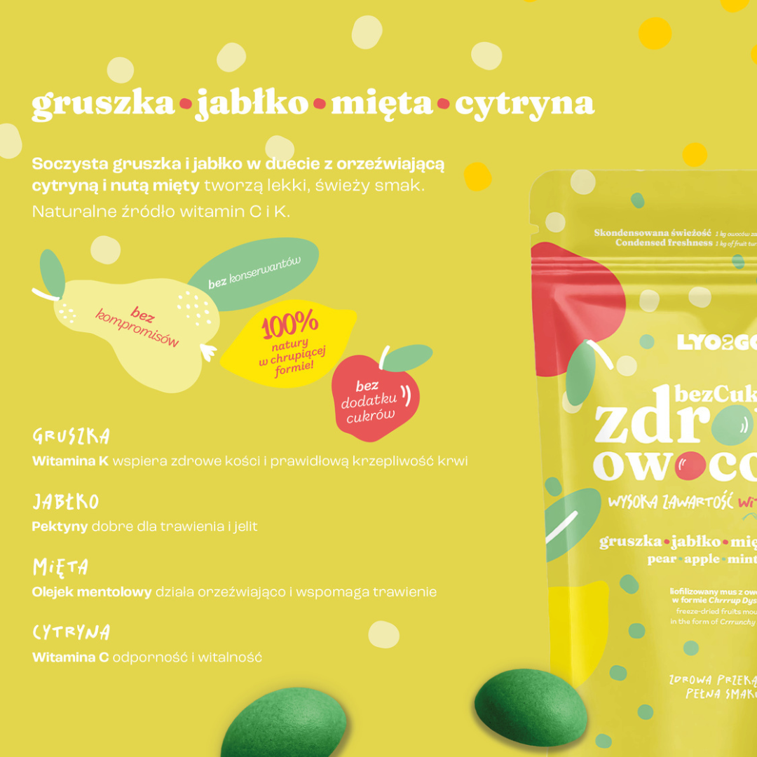 Rozpływająca się w ustach przekąska o właściwościach prozdrowotnych