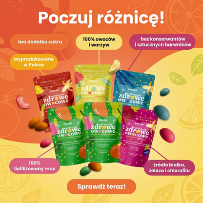 100% Naturalna przekąska -Zdrowe cukierki liofilizowane
